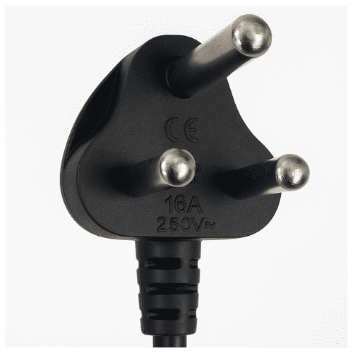Indian Plug — Three Pin Angled Plug 6A, 250V AC