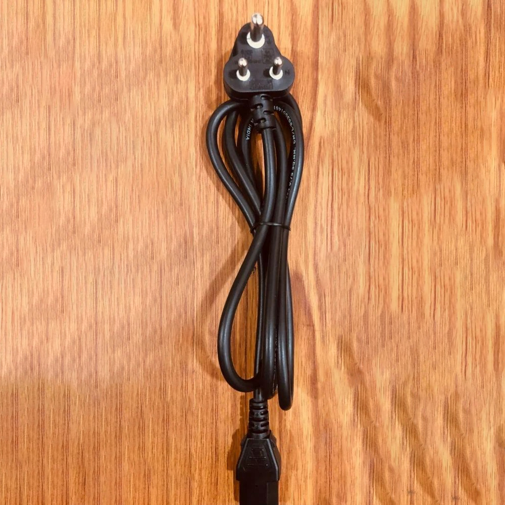 Computer Power Cord — Cable Length 1 m | Current 6A | 220-240 V | 3 Pin | Type D